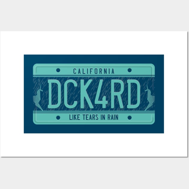 Deckard License Plate Wall Art by DCLawrenceUK